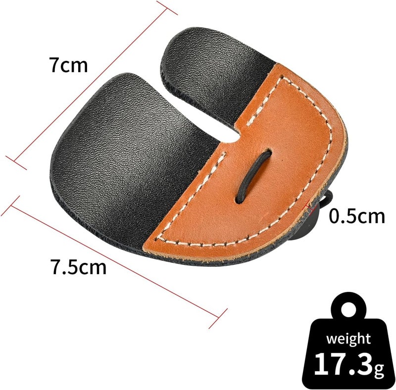 SP.G Leather Archery Finger Tab - 2 Pack Recurve Bow Finger Tab Bow Tabs Double Layer Traditional Archery Shooting Tab Finger Grips Right Hand for Recurve Bow Shooting Accessories - Image 2